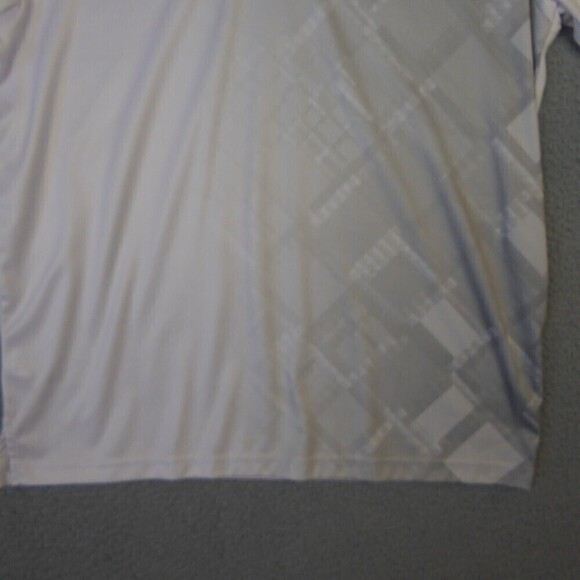 PGA Tour Shirt  Men's Large White Gray Pro Series Polo Short Sleeve Athletic Fit - Picture 4 of 10